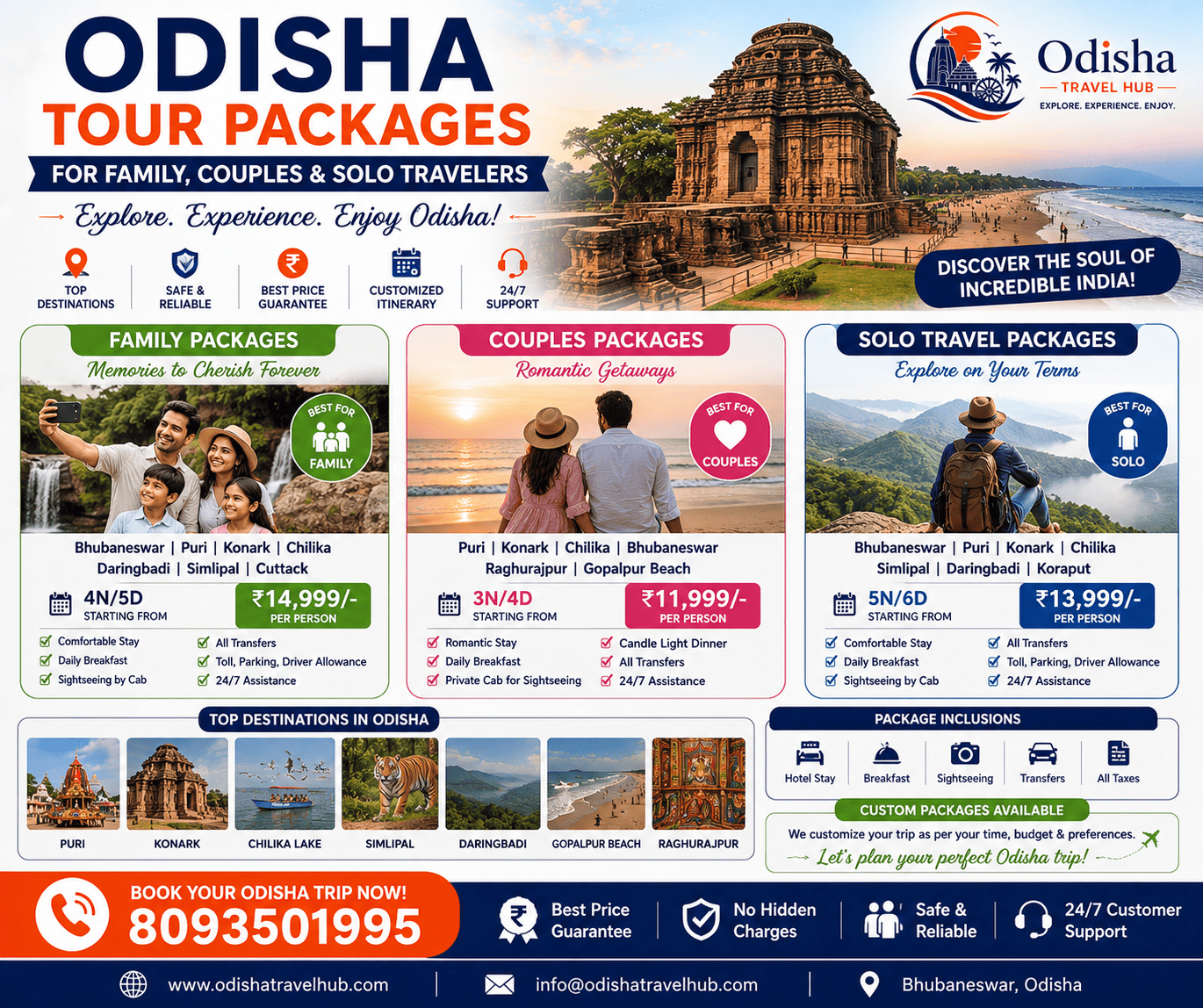 Family and couples exploring Odisha tourist places with Odisha Travel Hub tour package