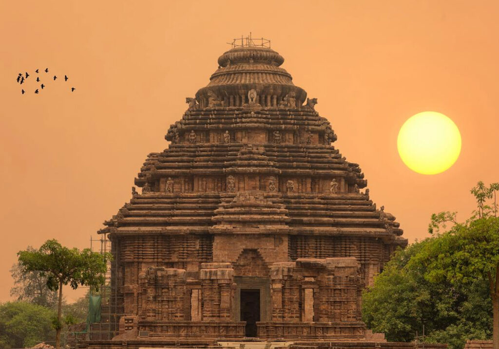 Konark Sun Temple front architecture view in Odisha