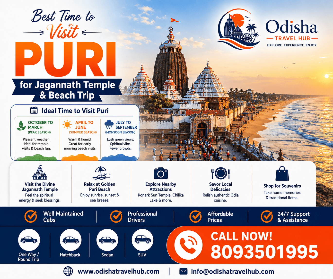 Tourists visiting Jagannath Temple and enjoying Puri Beach during winter season in Odisha