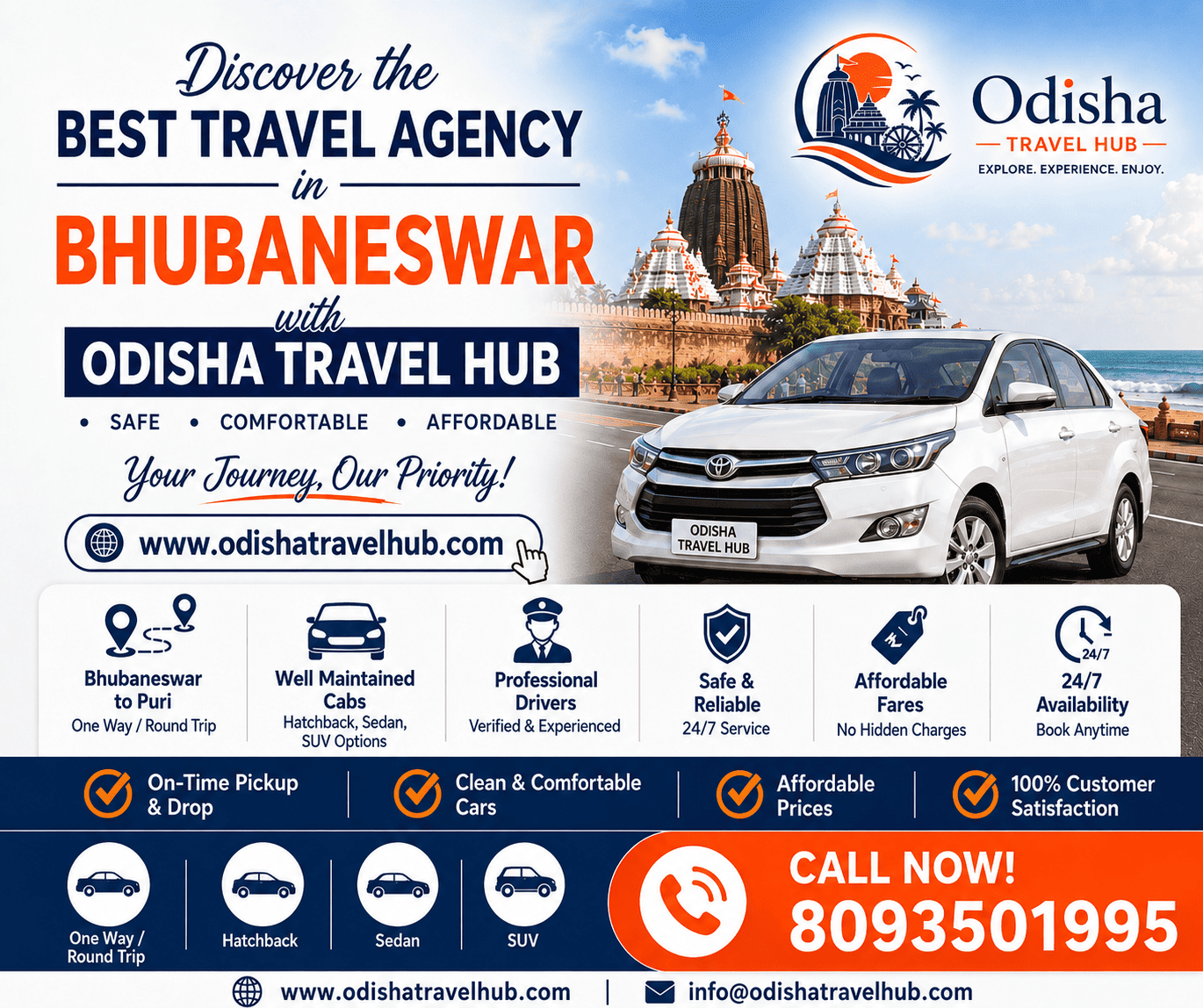 Odisha Travel Hub providing Odisha tour packages and Bhubaneswar cab service for Puri Konark tours