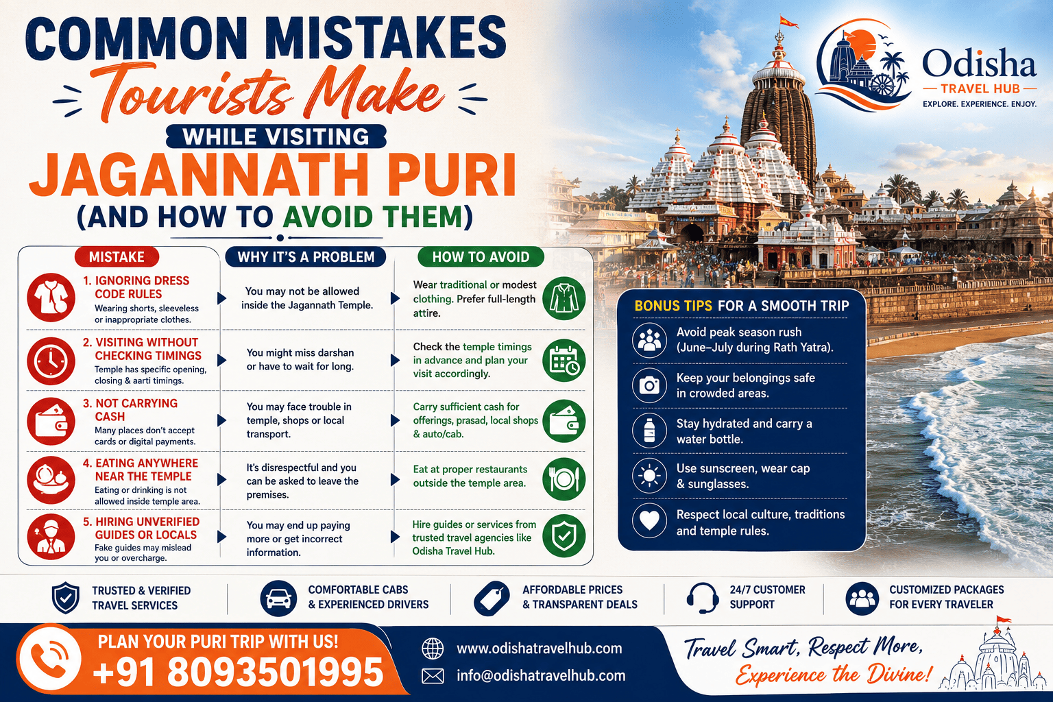 Tourists visiting Jagannath Temple in Puri with essential travel tips and mistakes to avoid